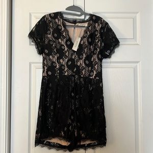 Black Lace Romper